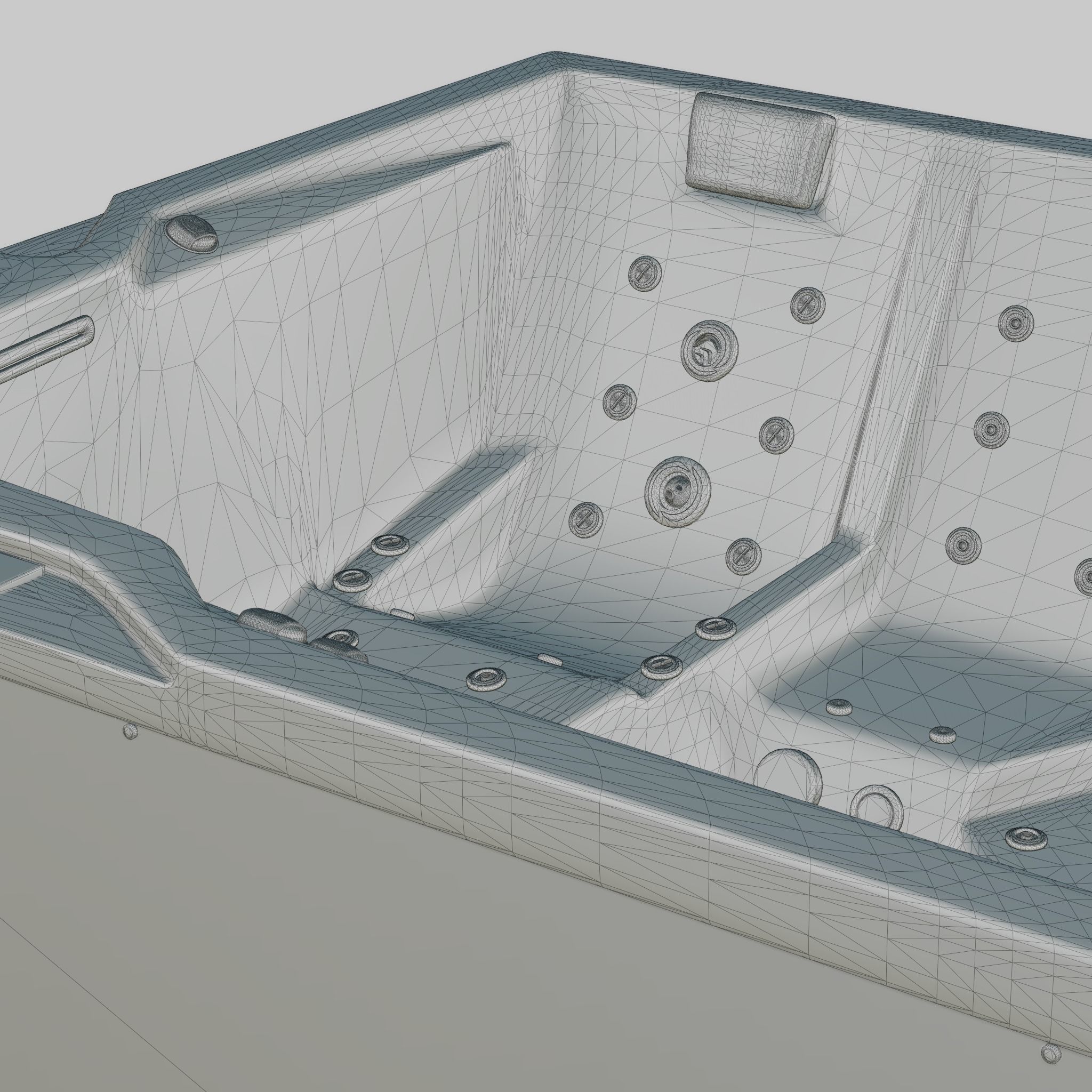 3D model of Hot Tub Jacuzzi MSPA Gaustablikk Low-poly 3D model_7