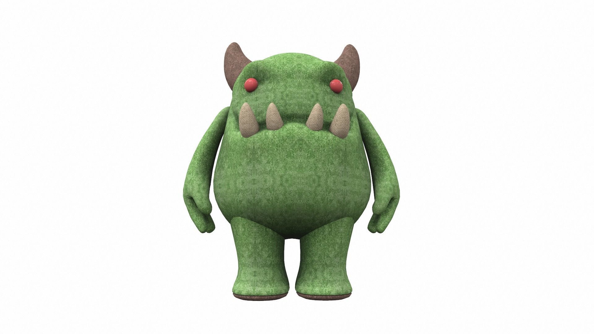 Plush toy monster 03 3D model_1