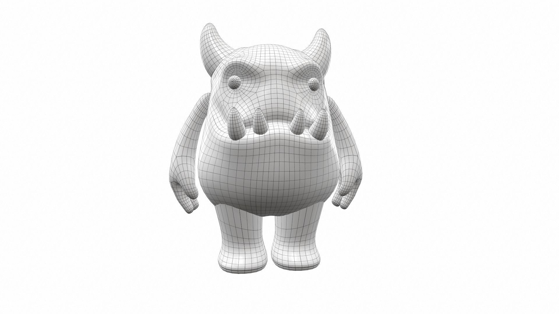 Plush toy monster 03 3D model_6