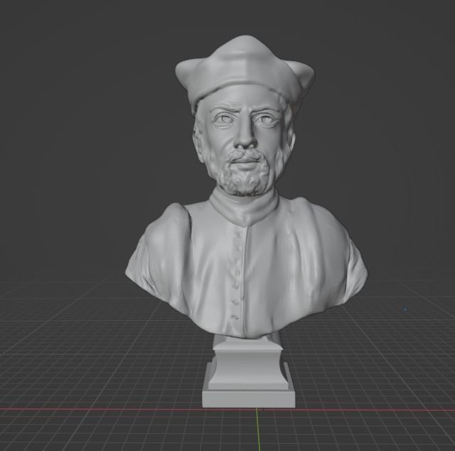 Francois Rabelais 3D print model_1