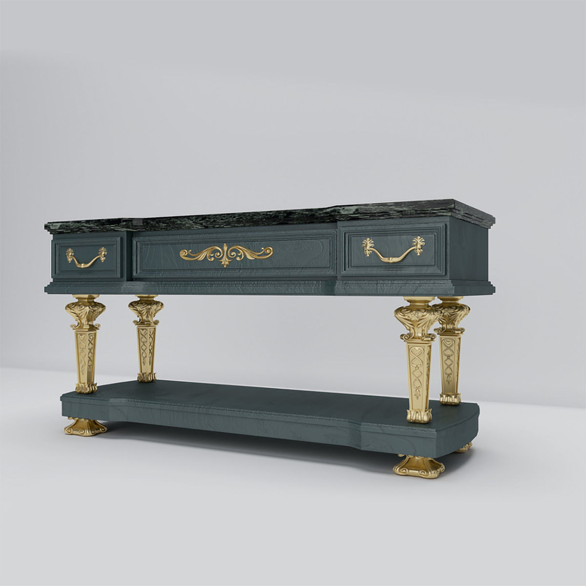 Classic Console 3D model_1