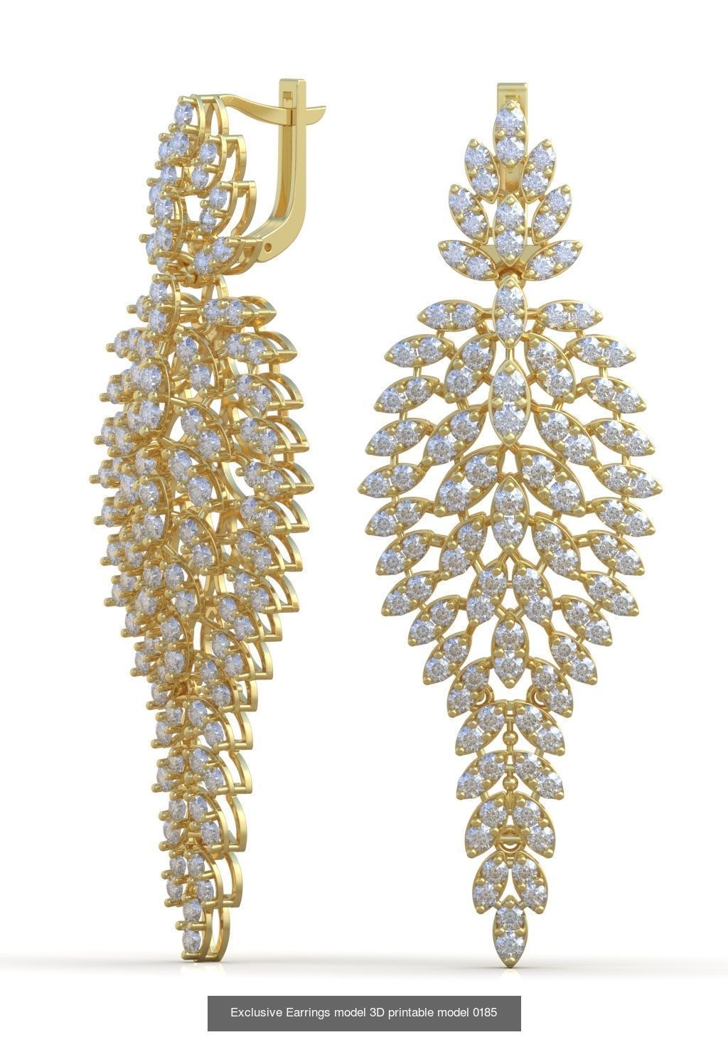 Ring Bracelet Earring and Pendant Set 3D printable model 0015 3D Model Collection_9