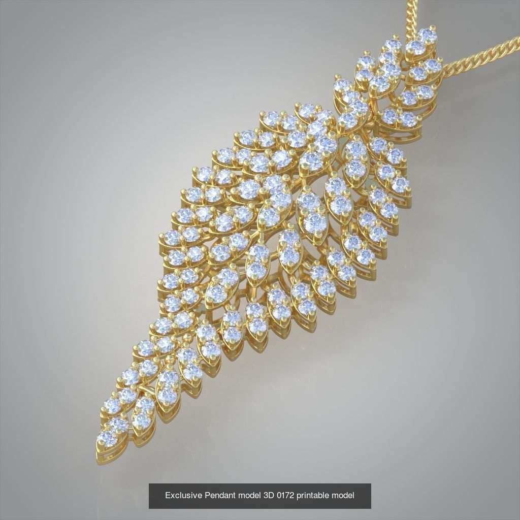 Ring Bracelet Earring and Pendant Set 3D printable model 0015 3D Model Collection_8