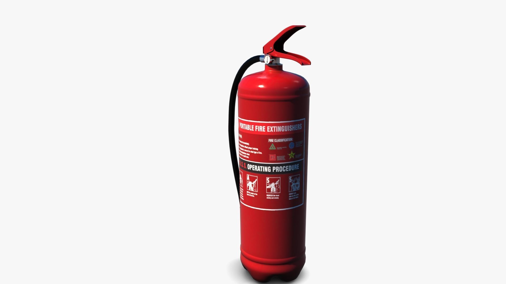 Fire Extinguisher Low-poly 3D model_3