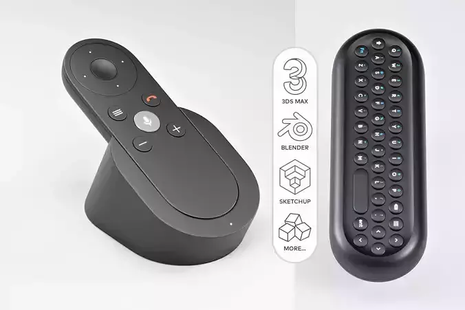 Google Meet Series One Remote Control 3D model