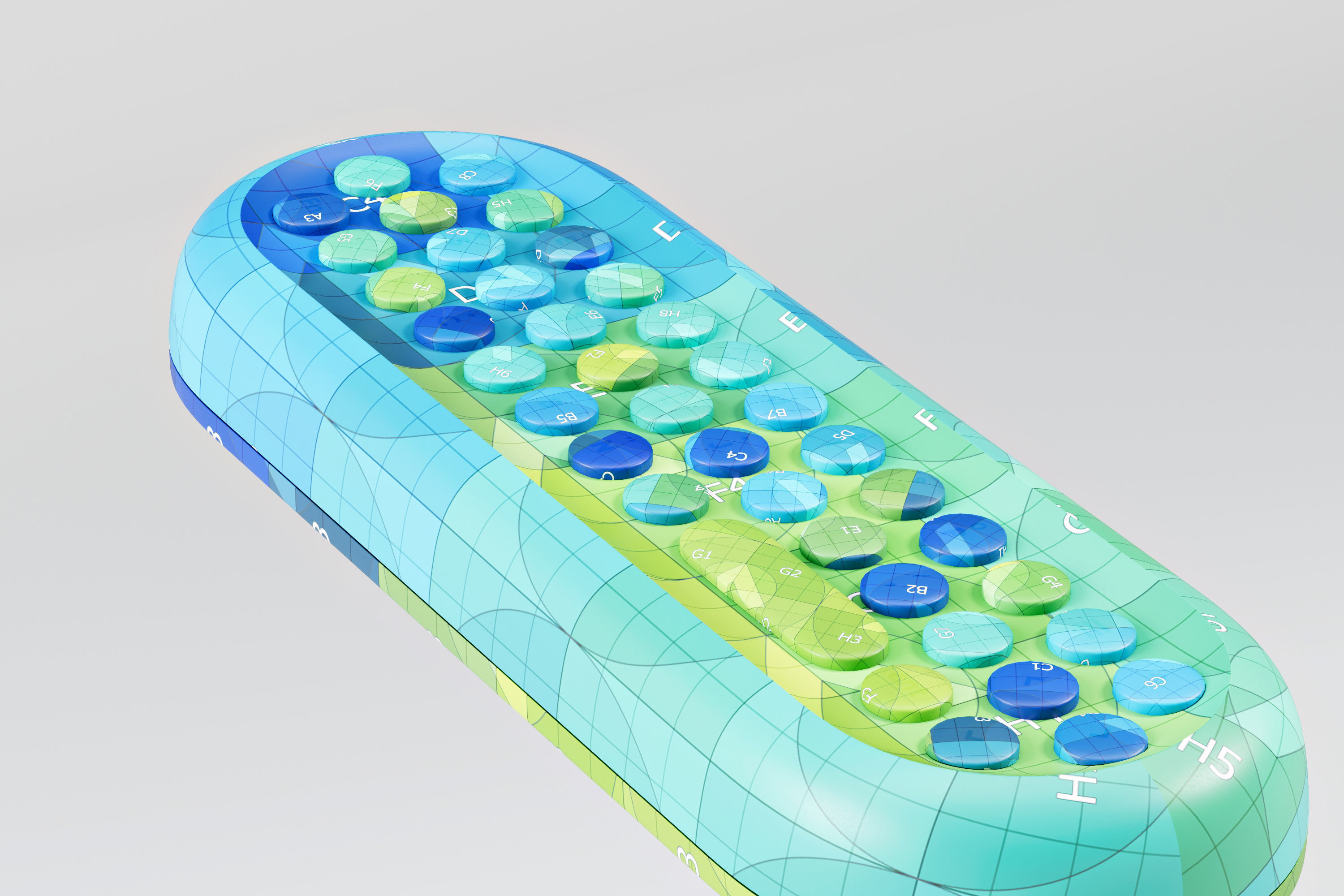 Google Meet Series One Remote Control 3D model_9