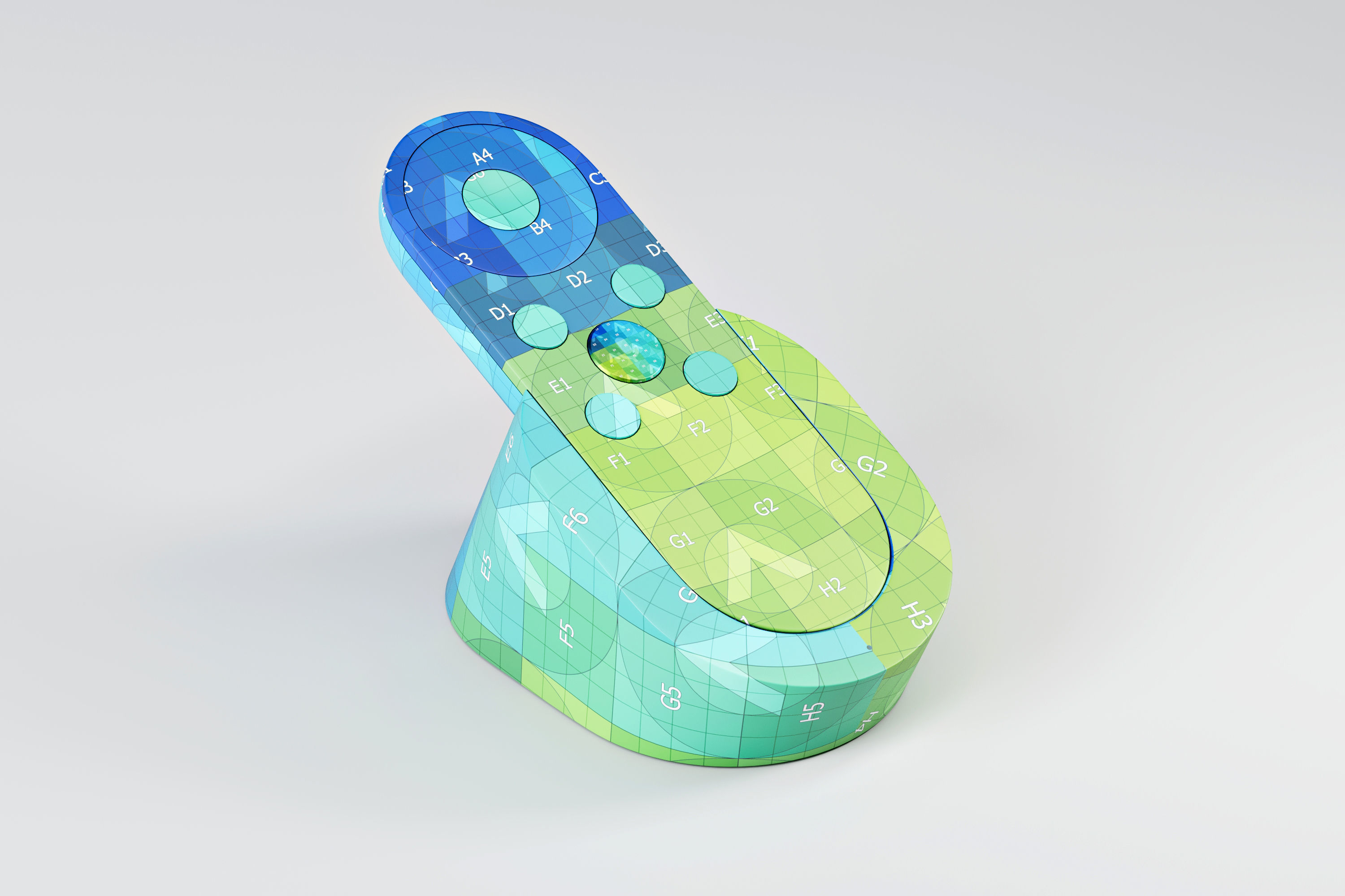 Google Meet Series One Remote Control 3D model_10