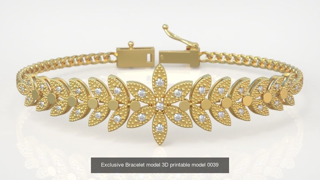 Ring Bracelet Earring and Pendant Set 3D printable model 0016 3D Model Collection_8