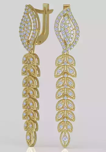 Earring 3D model 3D printable model 0188-15 3D print model