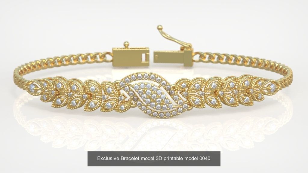 Ring Bracelet Earring and Pendant Set 3D printable model 0018 3D Model Collection_7