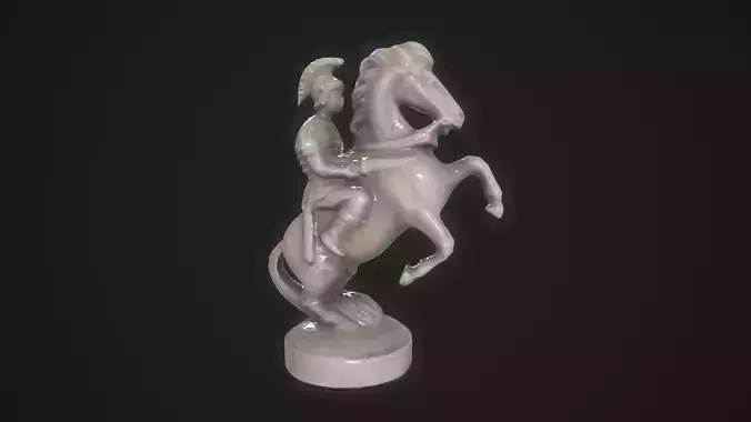 Figure of a Horse Low-poly 3D model