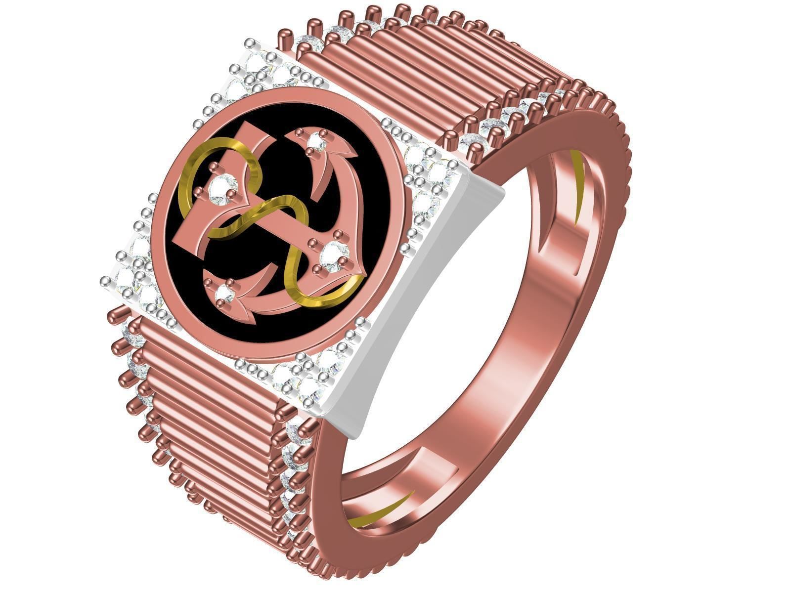 Anker man Ring 3D print model_3