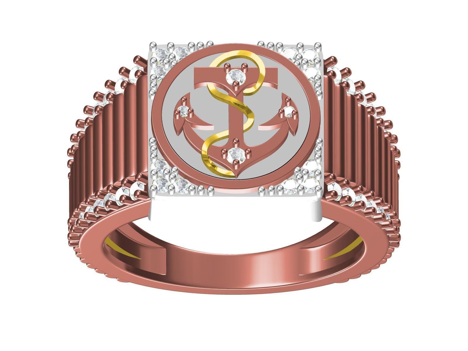 Anker man Ring 3D print model_4