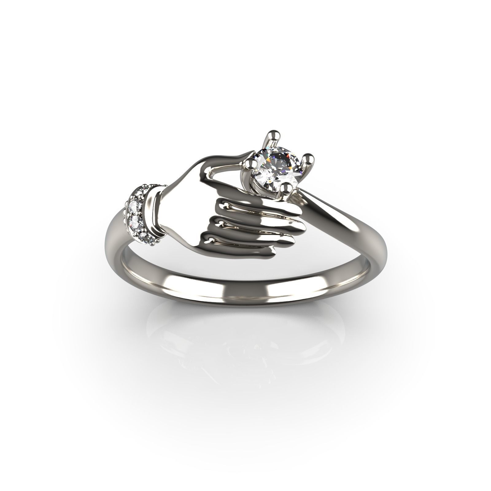 Palm Hand Ring 4 3D print model_3