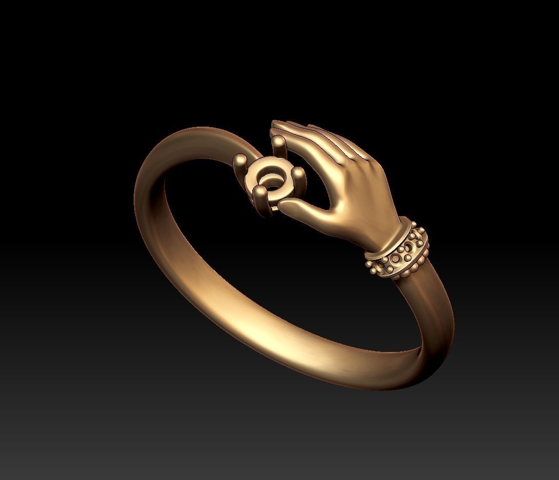 Palm Hand Ring 4 3D print model_12