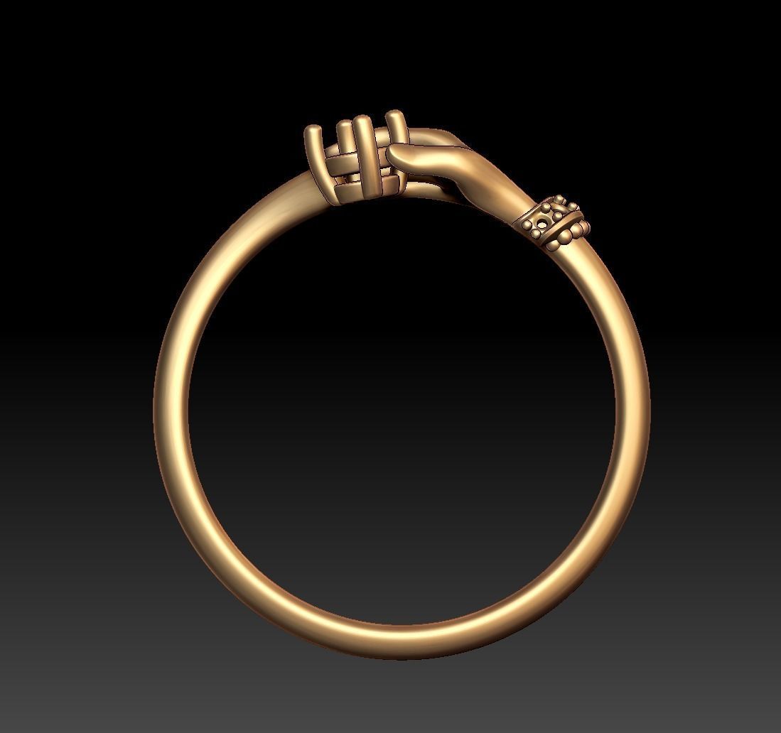 Palm Hand Ring 4 3D print model_14