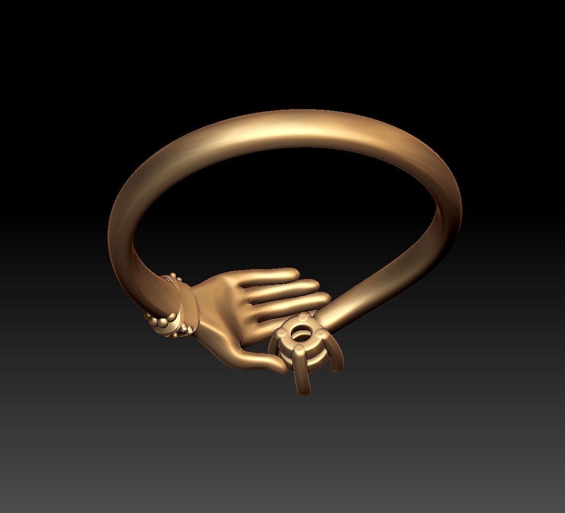 Palm Hand Ring 4 3D print model_15