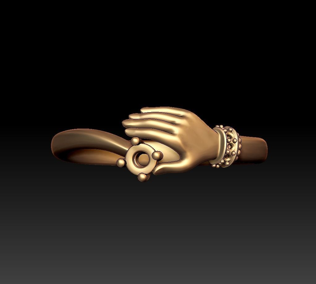 Palm Hand Ring 4 3D print model_11