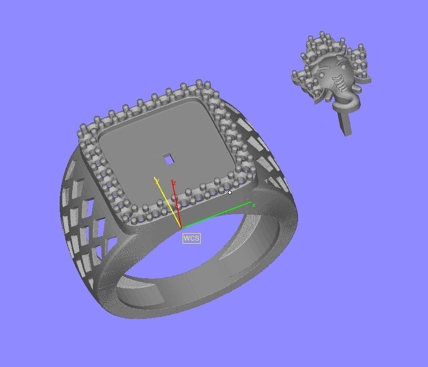 Ganesha man Ring 3D print model_9