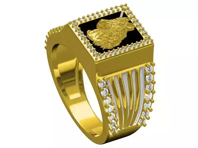 Horse man ring 3D print model