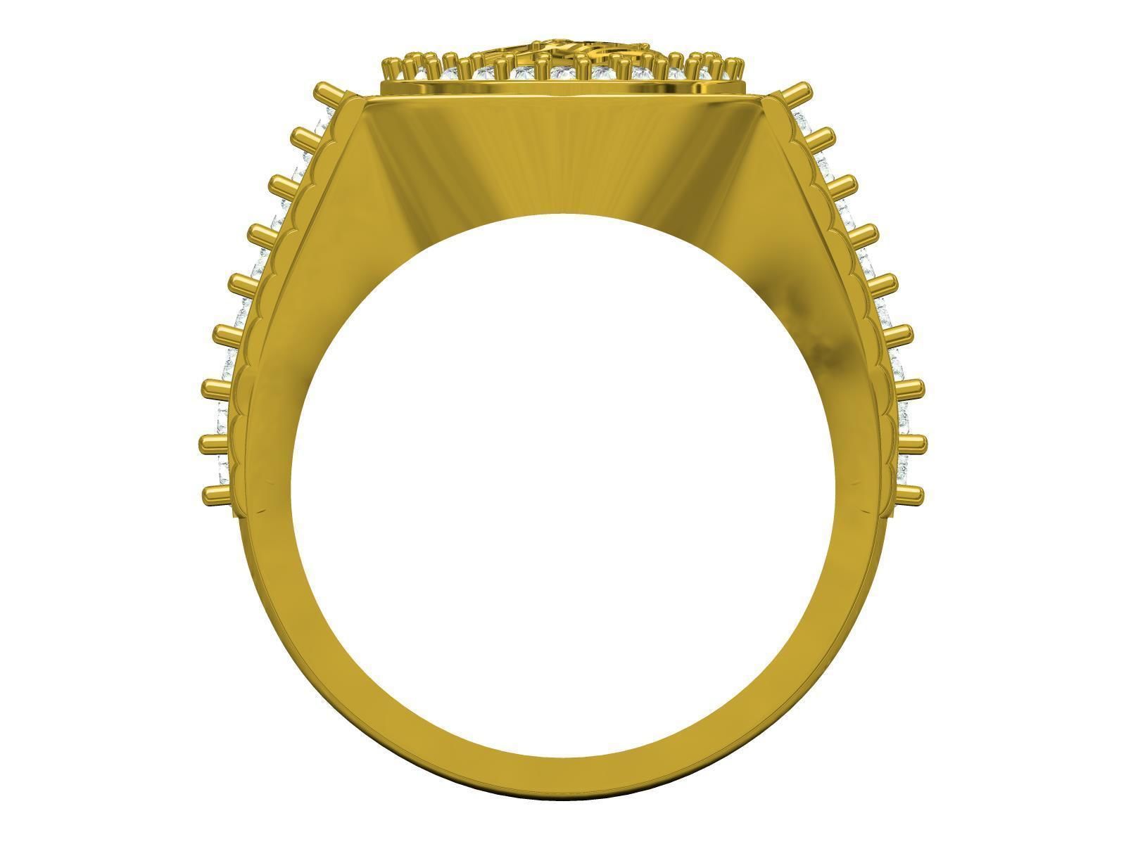 Lion man Ring 3D print model_5