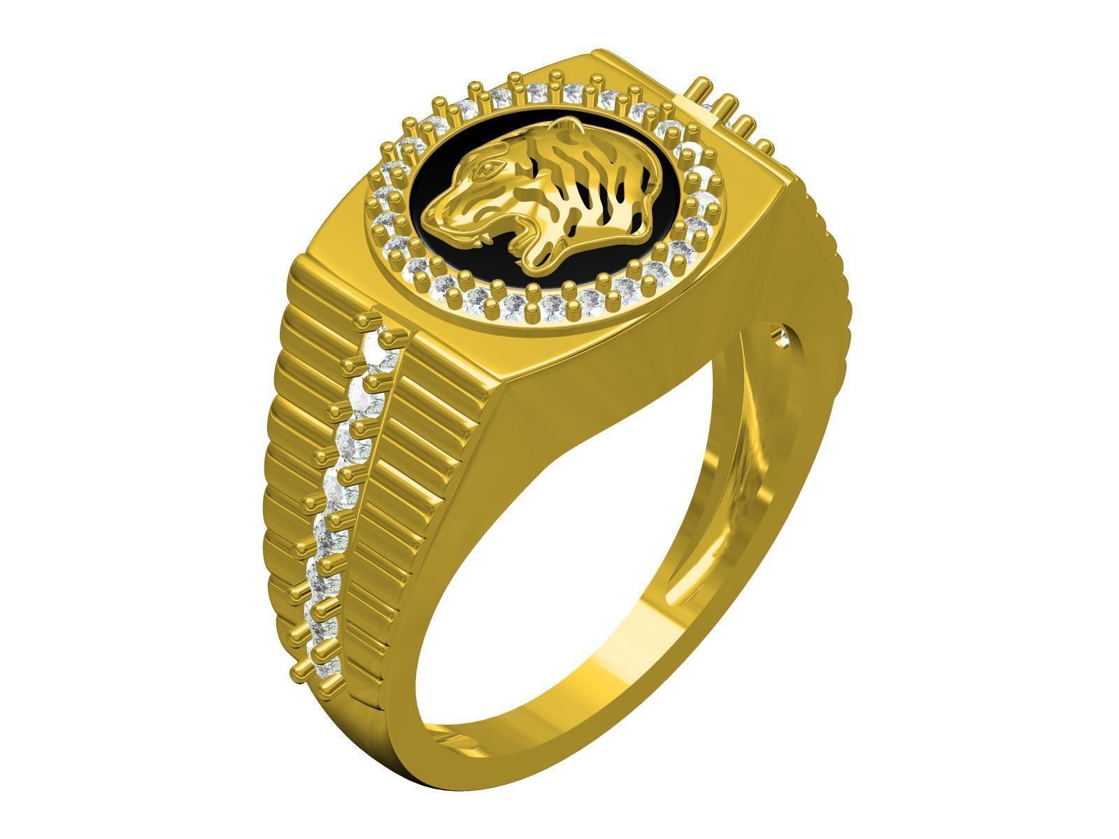 Lion man Ring 3D print model_1