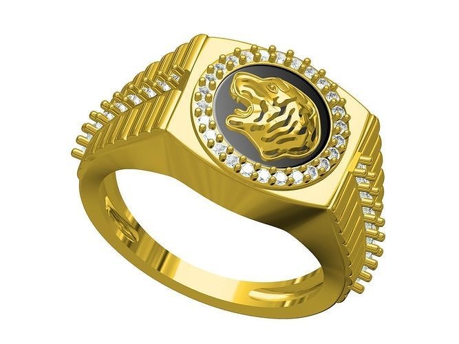 Lion man Ring 3D print model