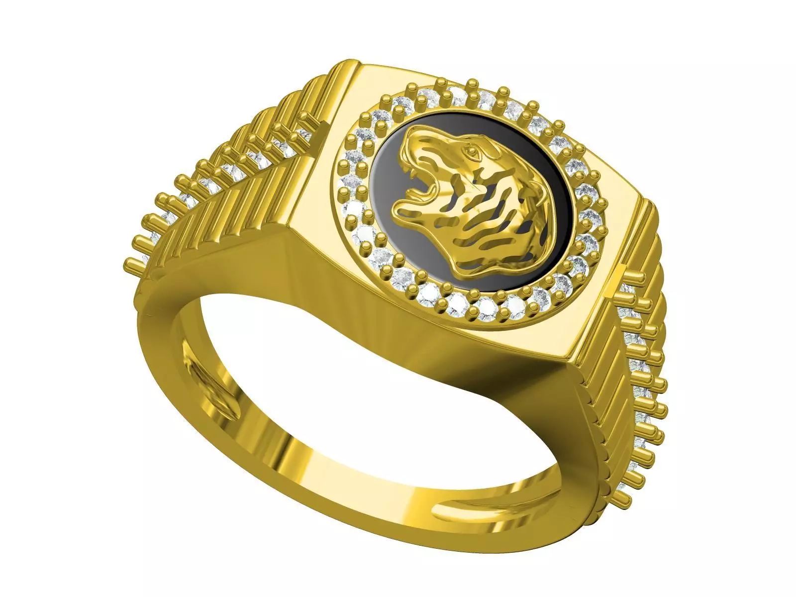Lion man Ring 3D print model_0