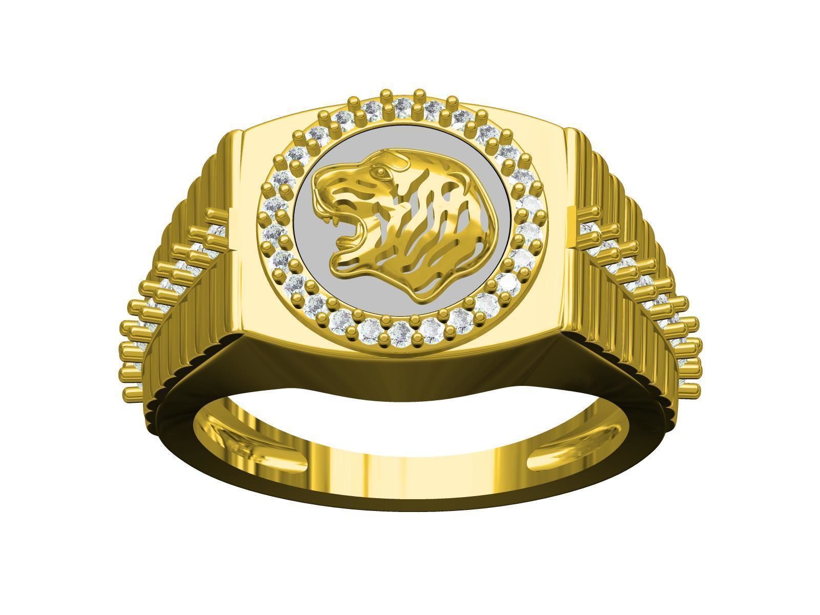 Lion man Ring 3D print model_4