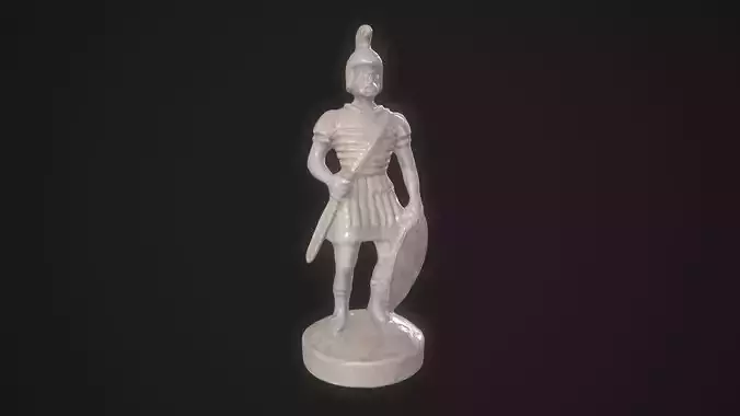 Figure of a Officer Low-poly 3D model