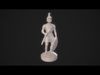 Figure of a Officer Low-poly 3D model_1