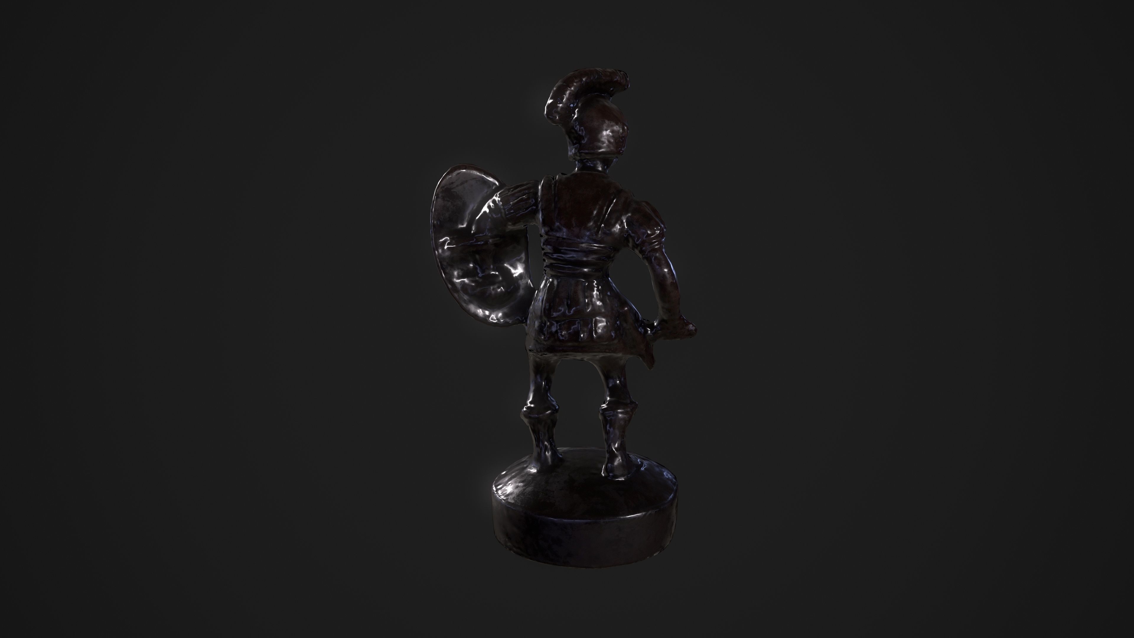 Figure of a Pawn Low-poly 3D model_4