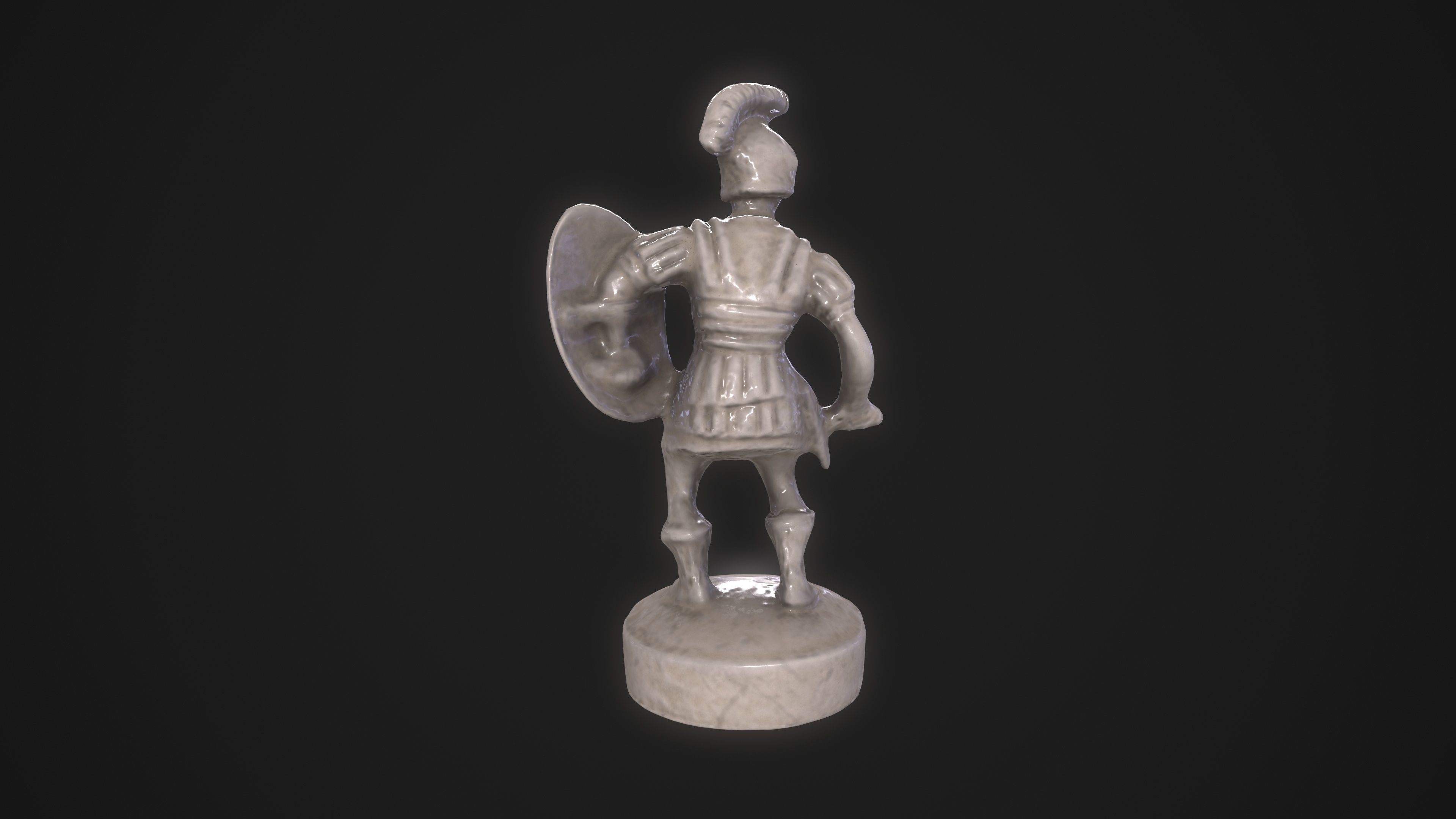 Figure of a Pawn Low-poly 3D model_2