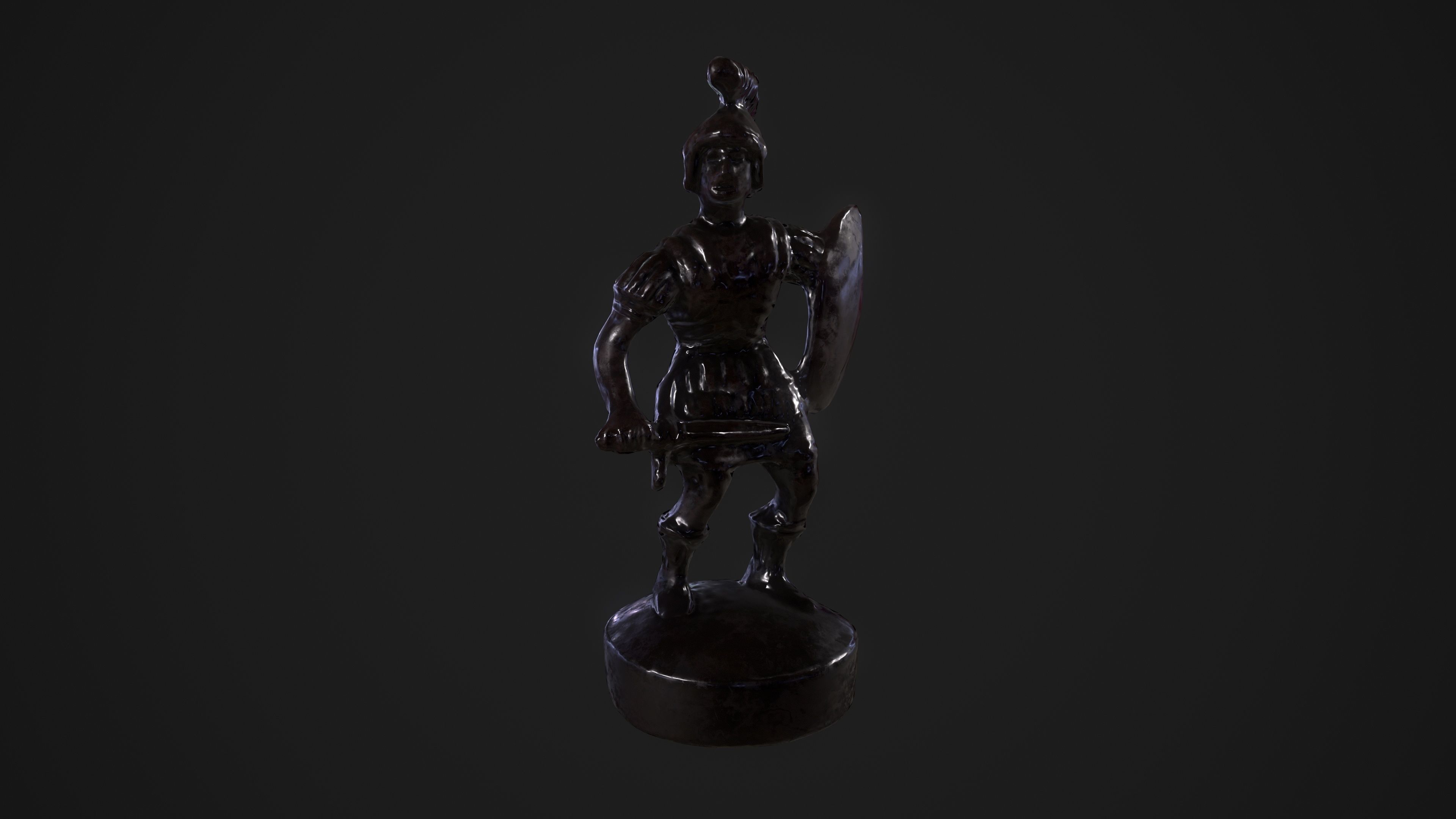 Figure of a Pawn Low-poly 3D model_3