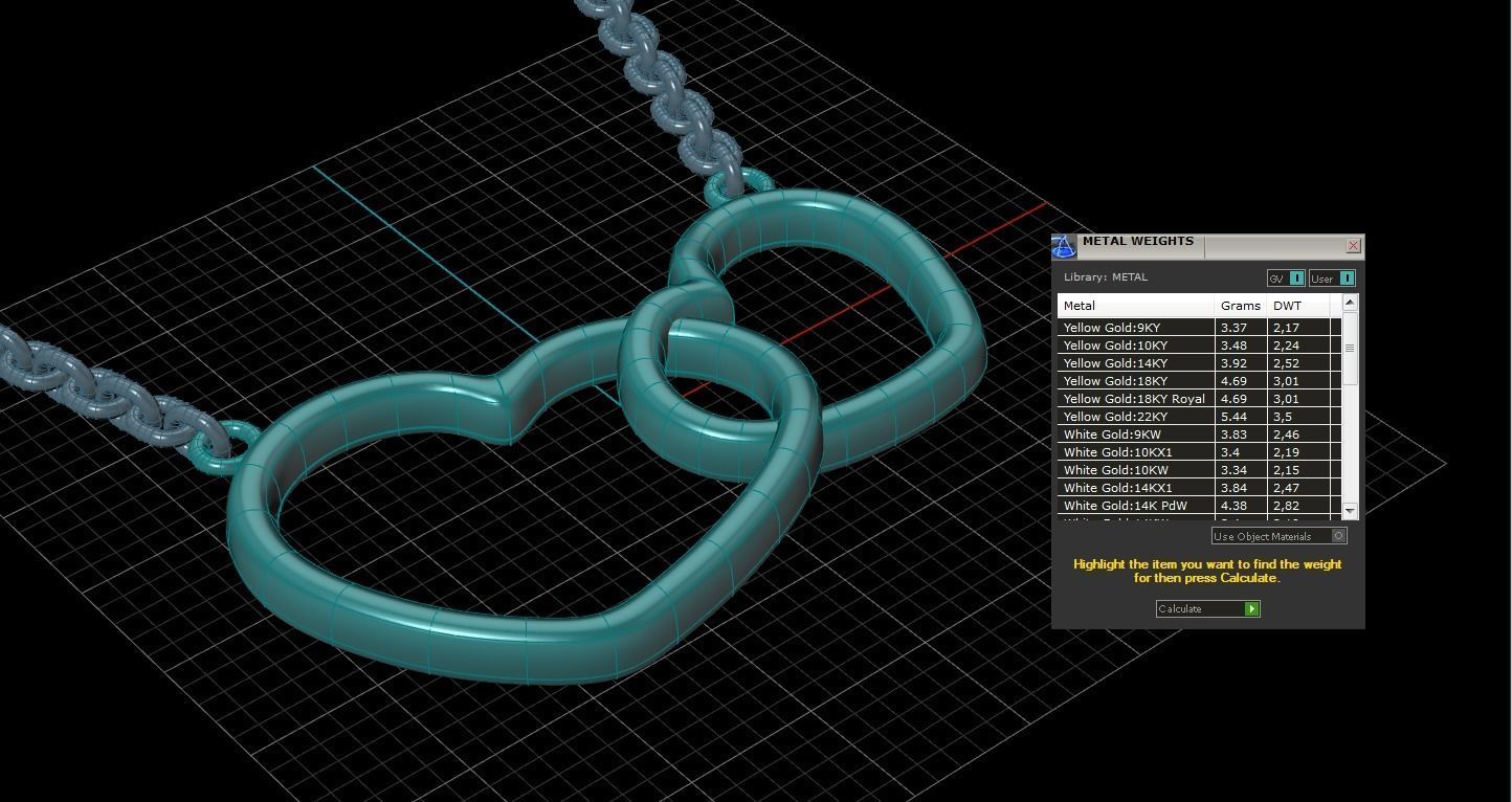 Pendant Heart  Style 11 3D print model_3