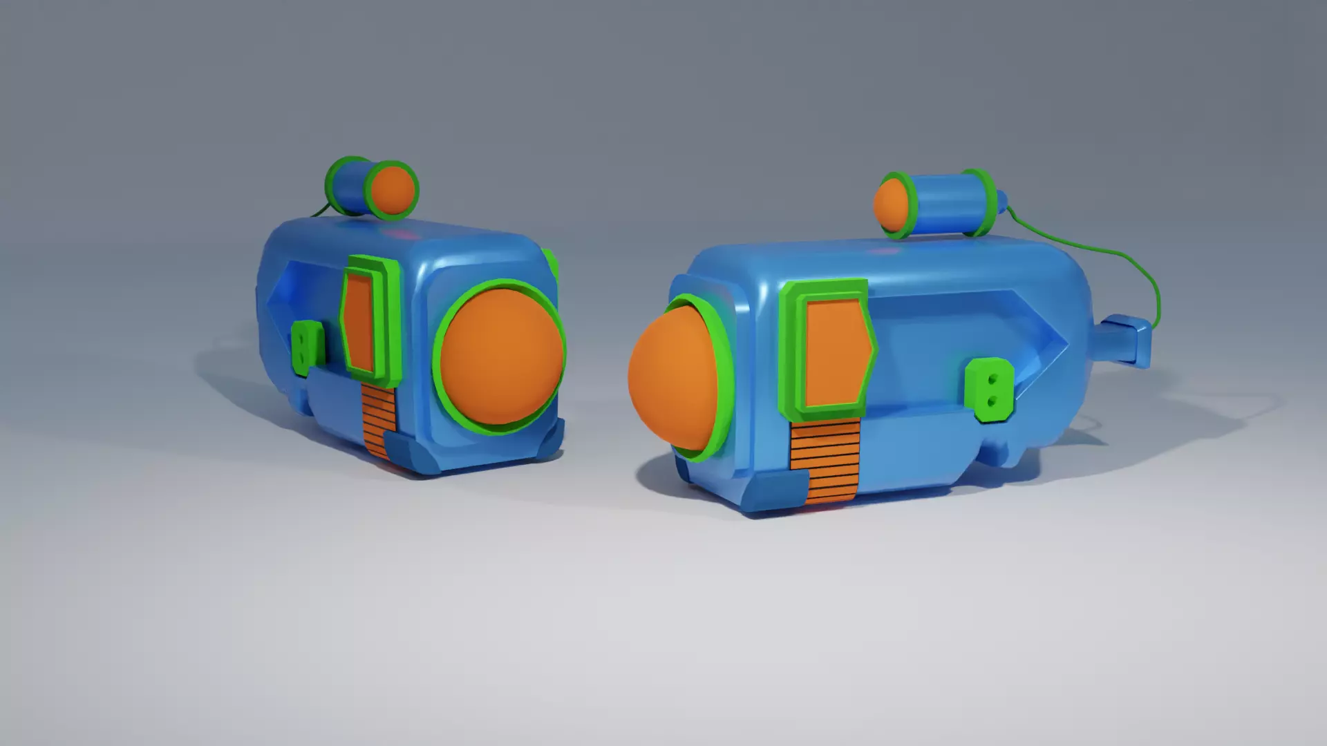 Sci-Fi Robo-Rifle gun for game bubble gun game ready Low-poly 3D model_0
