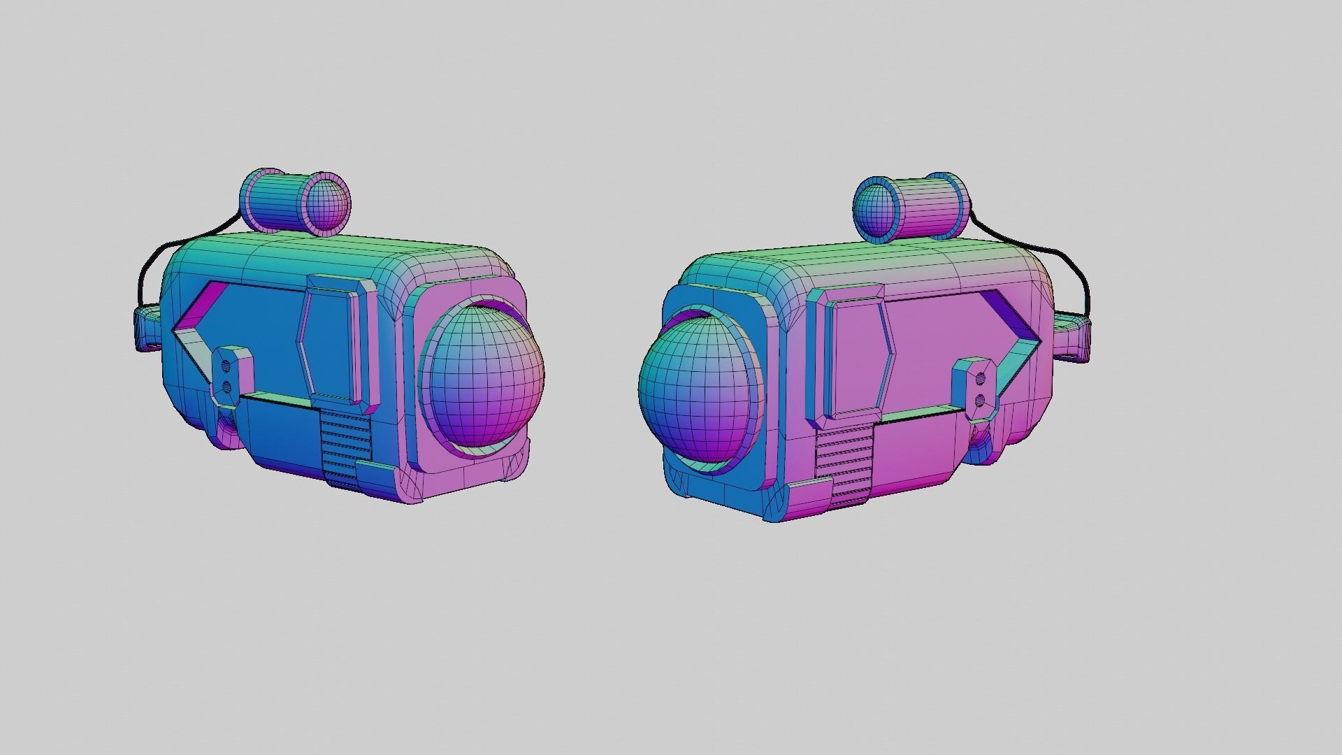 Sci-Fi Robo-Rifle gun for game bubble gun game ready Low-poly 3D model_4