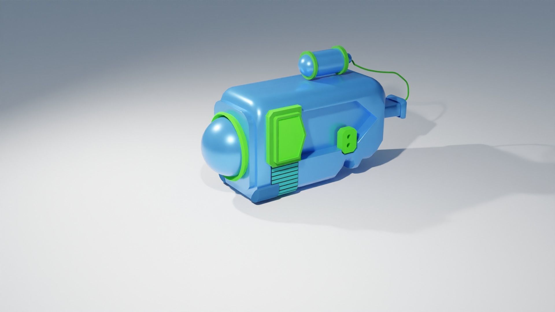 Sci-Fi Robo-Rifle gun for game bubble gun game ready Low-poly 3D model_1