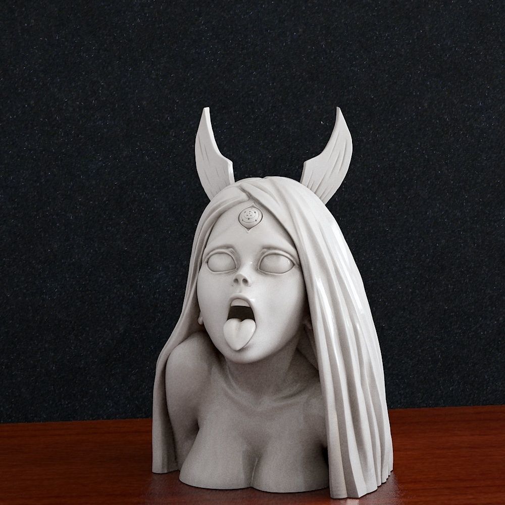 Anime girl  3D print model_1
