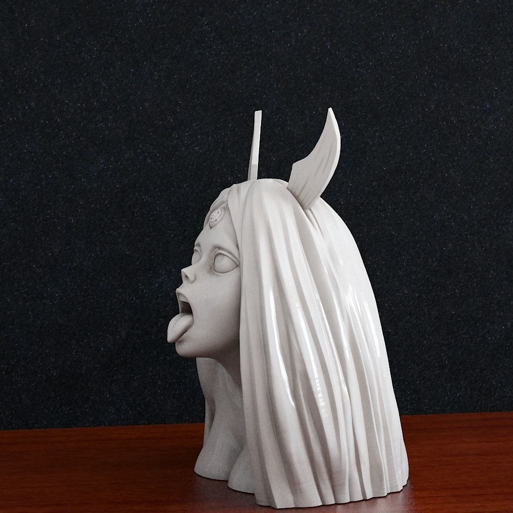 Anime girl  3D print model_2