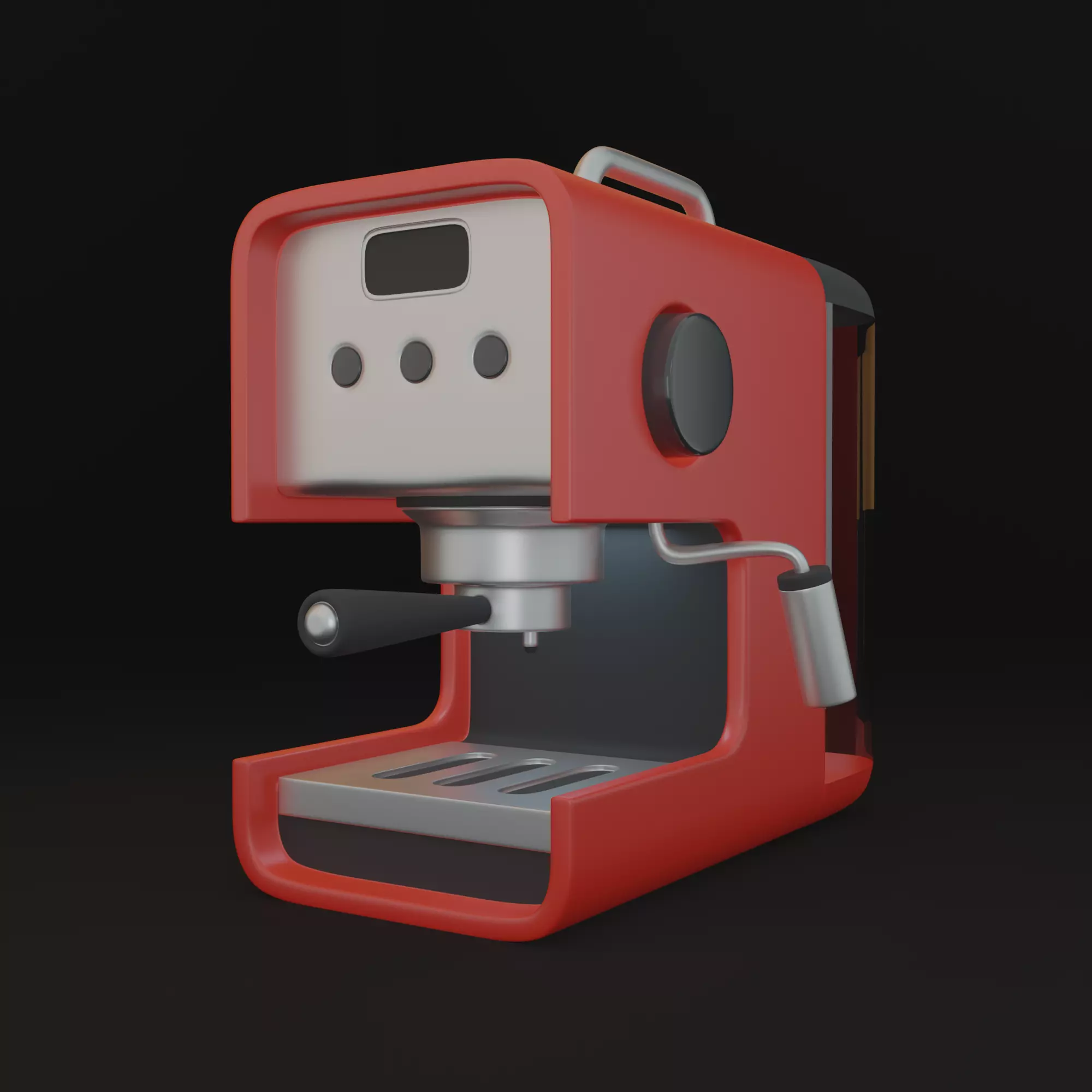 Coffee machine High Poly 3D model