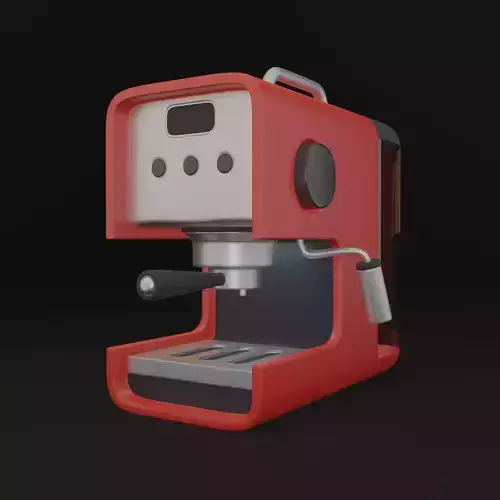 Coffee machine High Poly