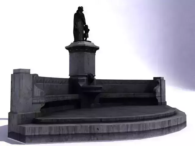 Fountain with statue