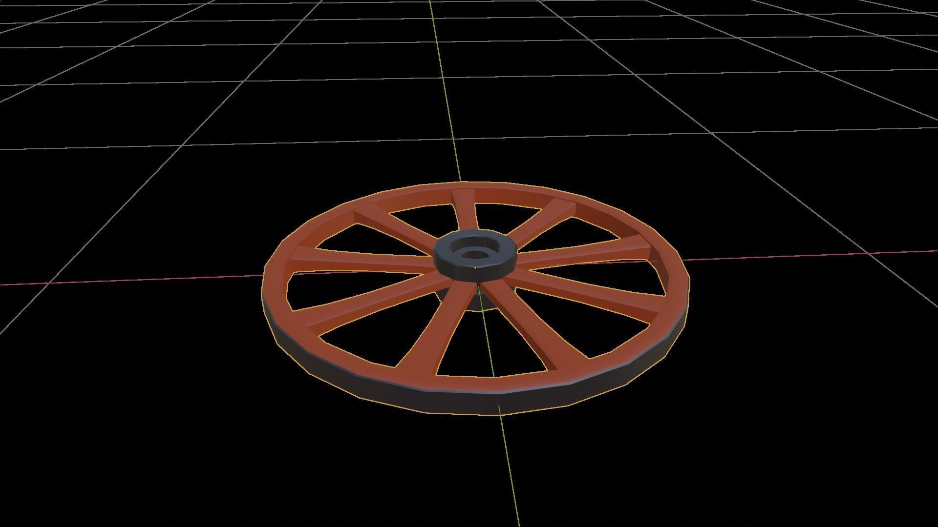 Low Poly Spoke Wheel