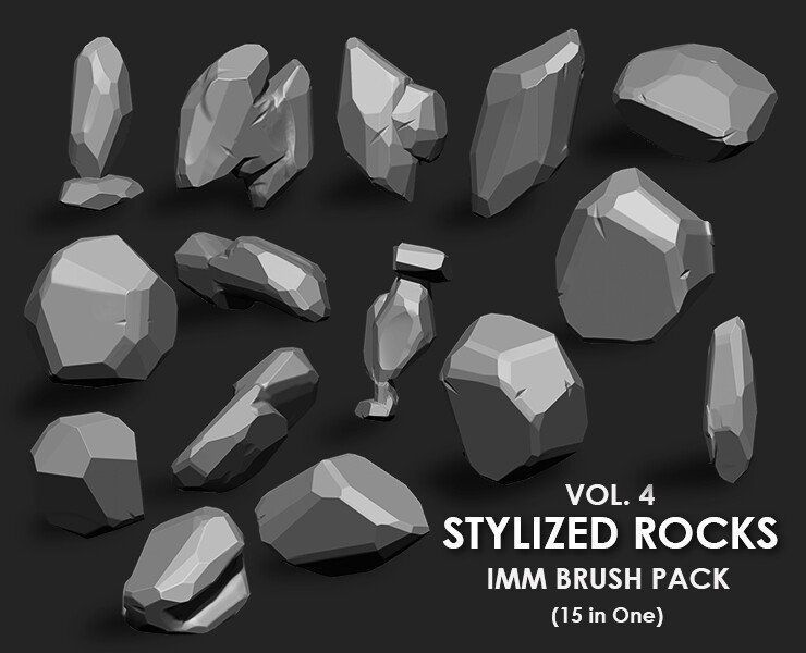 Stylized Environment Megapack Imm Brushes 373 All in One 3D model_4