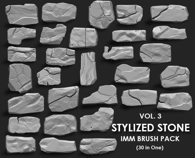 Stylized Environment Megapack Imm Brushes 373 All in One 3D model_16