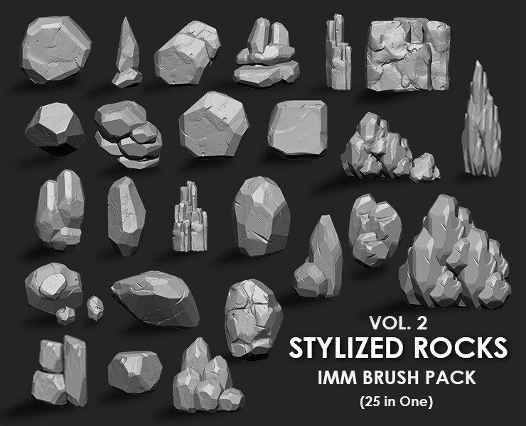 Stylized Environment Megapack Imm Brushes 373 All in One 3D model_18