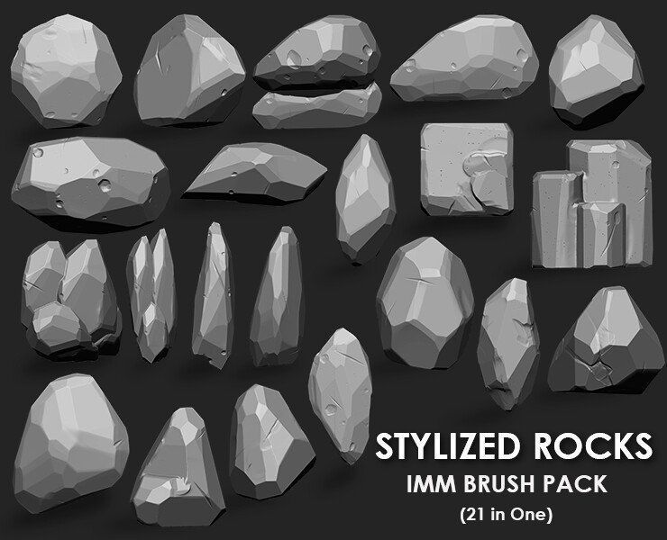 Stylized Environment Megapack Imm Brushes 373 All in One 3D model_17