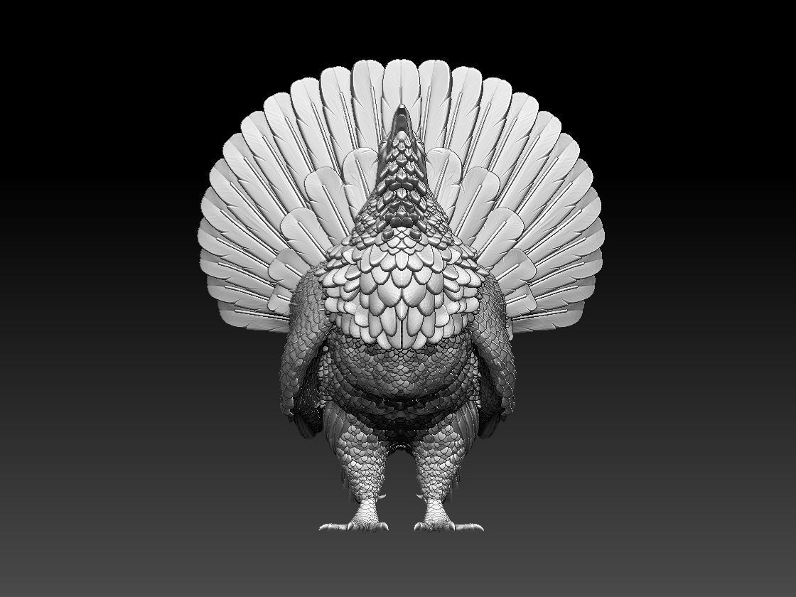capercaillie rooster 3D print model_5