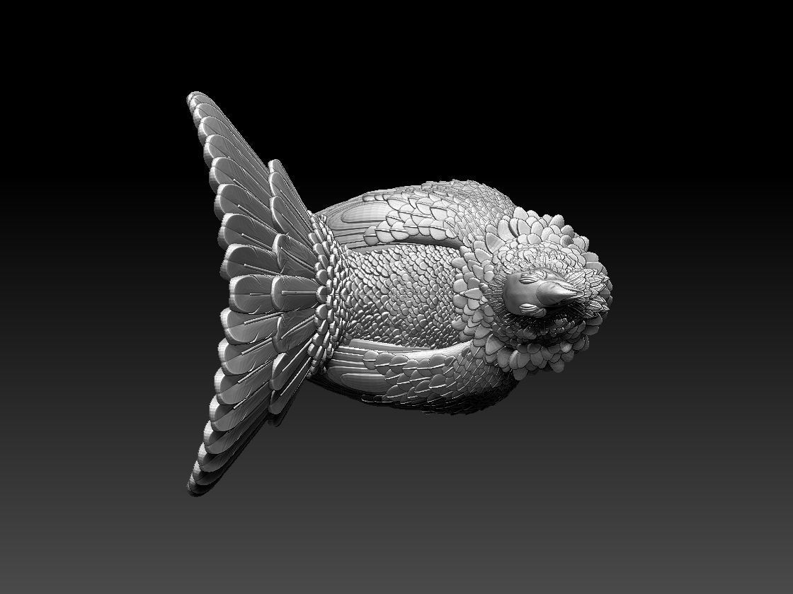 capercaillie rooster 3D print model_7